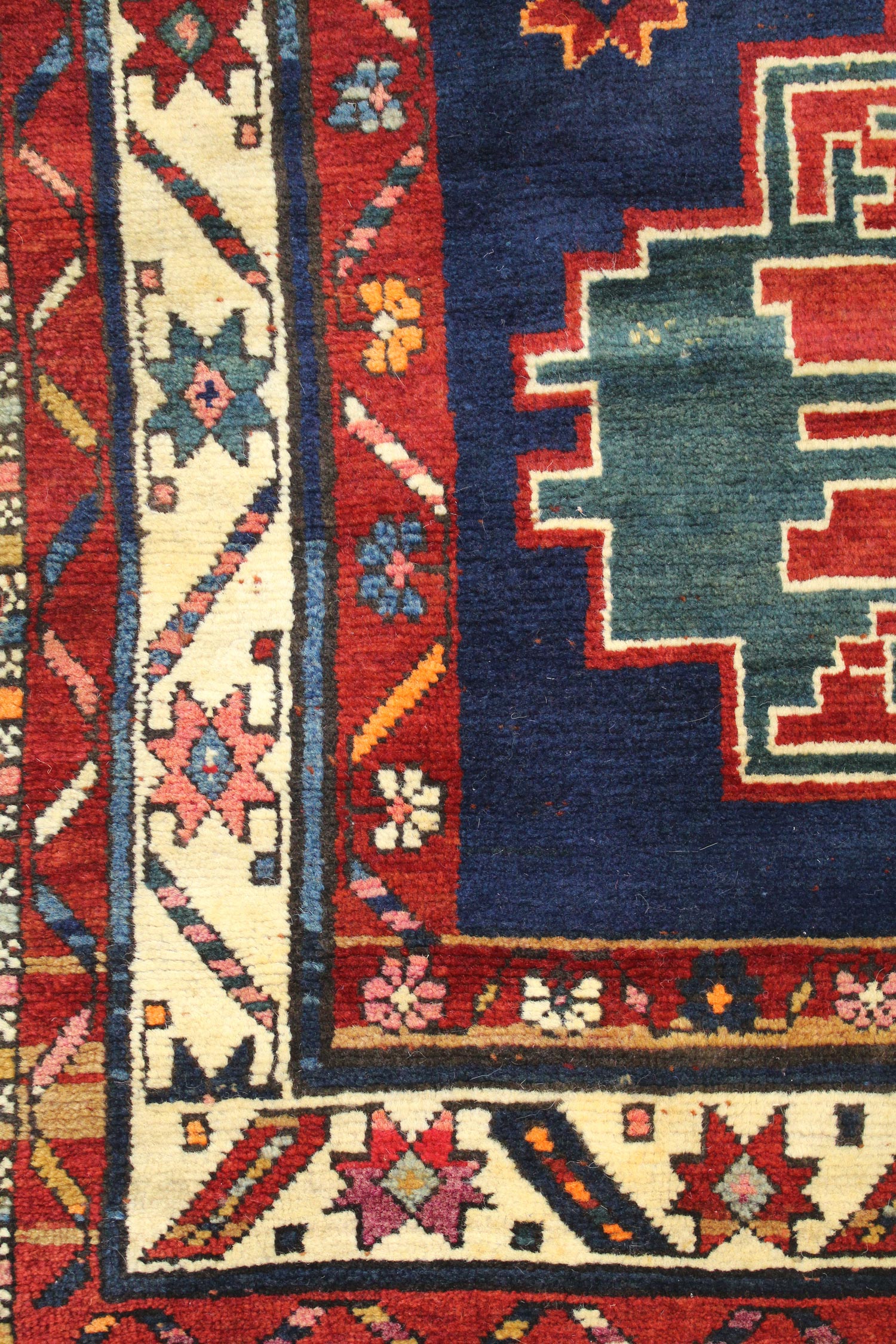 Vintage Lesghi Star Handwoven Tribal Rug | Landry & Arcari