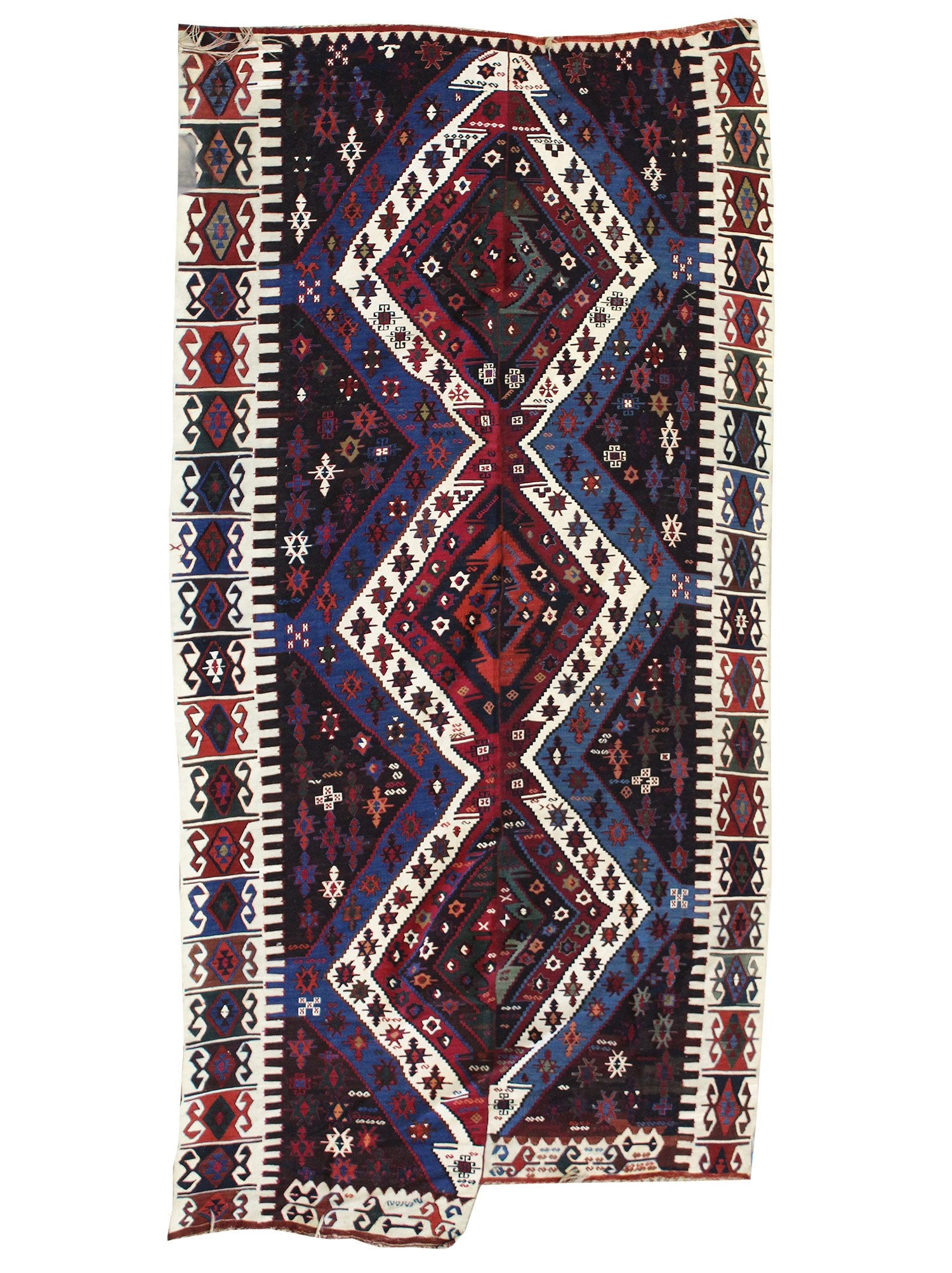 Antique Malatya Kilim Handwoven Tribal Rug