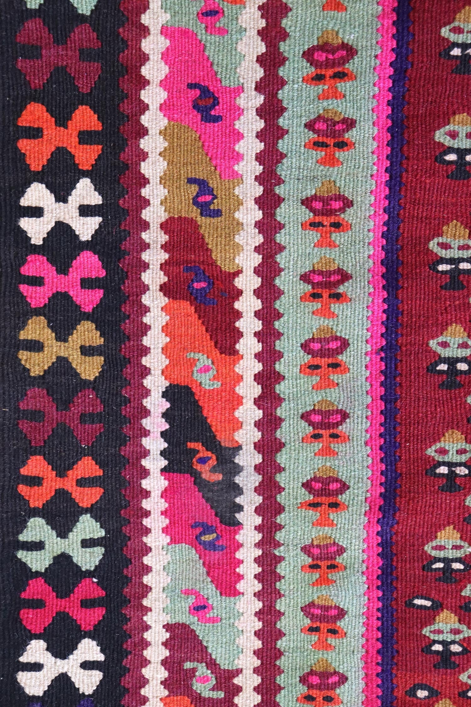 Vintage Meshkin Kilim Handwoven Tribal Rug, J67867