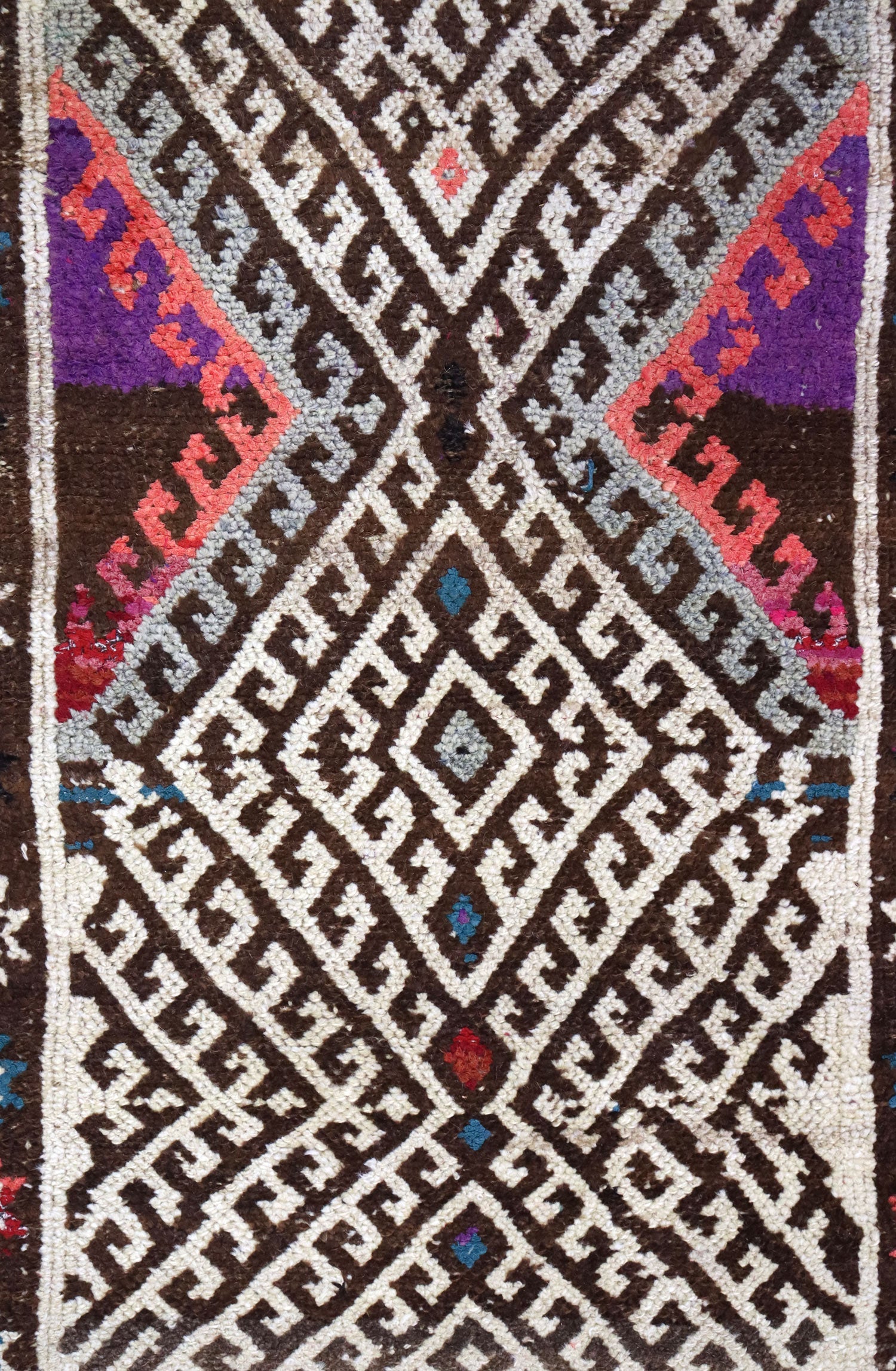 Vintage Natural Herki Handwoven Tribal Rug, J66185