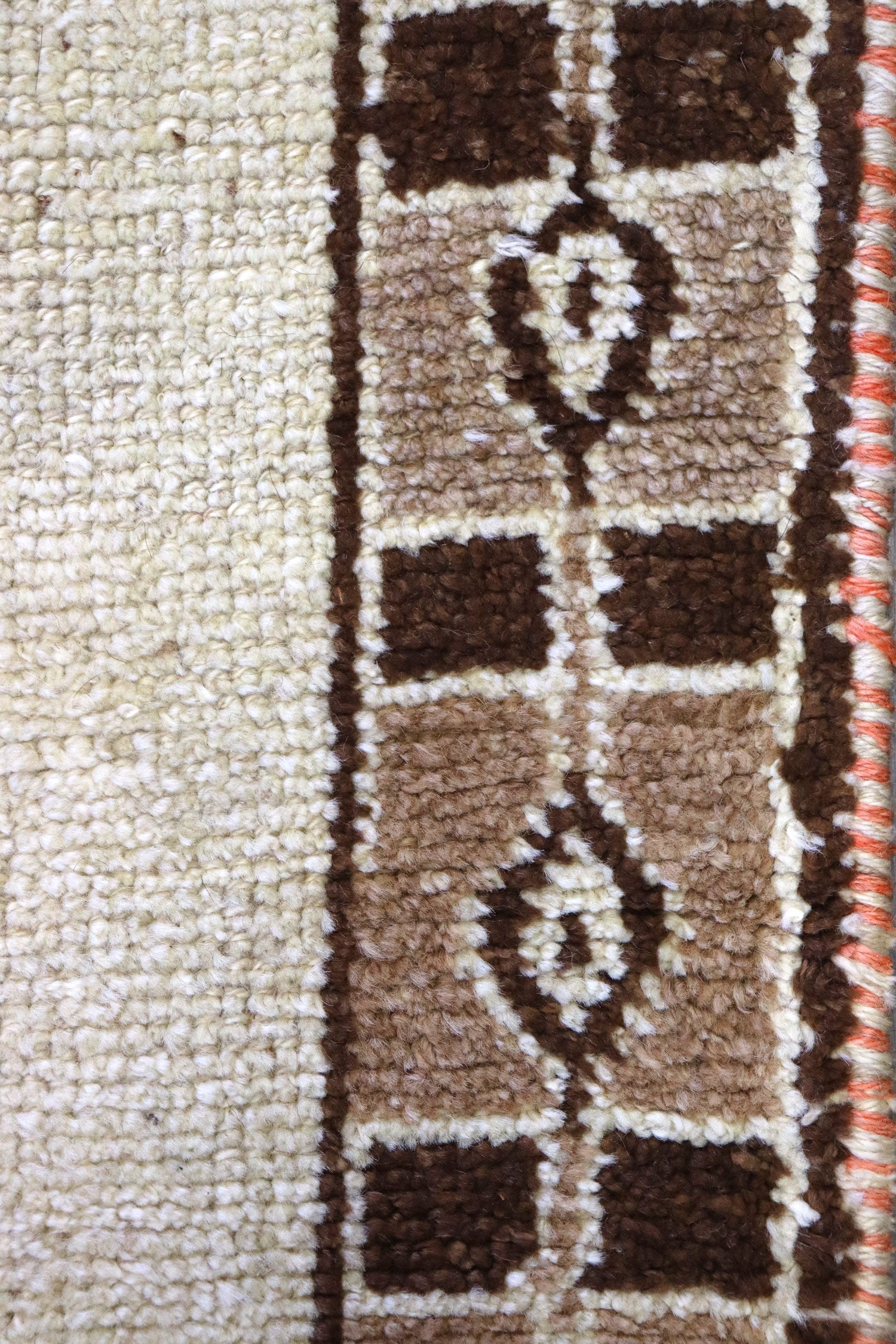 Vintage Natural Herki Handwoven Tribal Rug, J66186