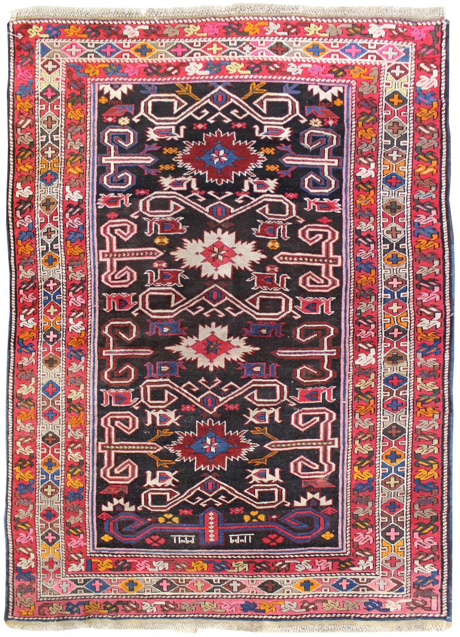 Antique Perpadil Handwoven Tribal Rug