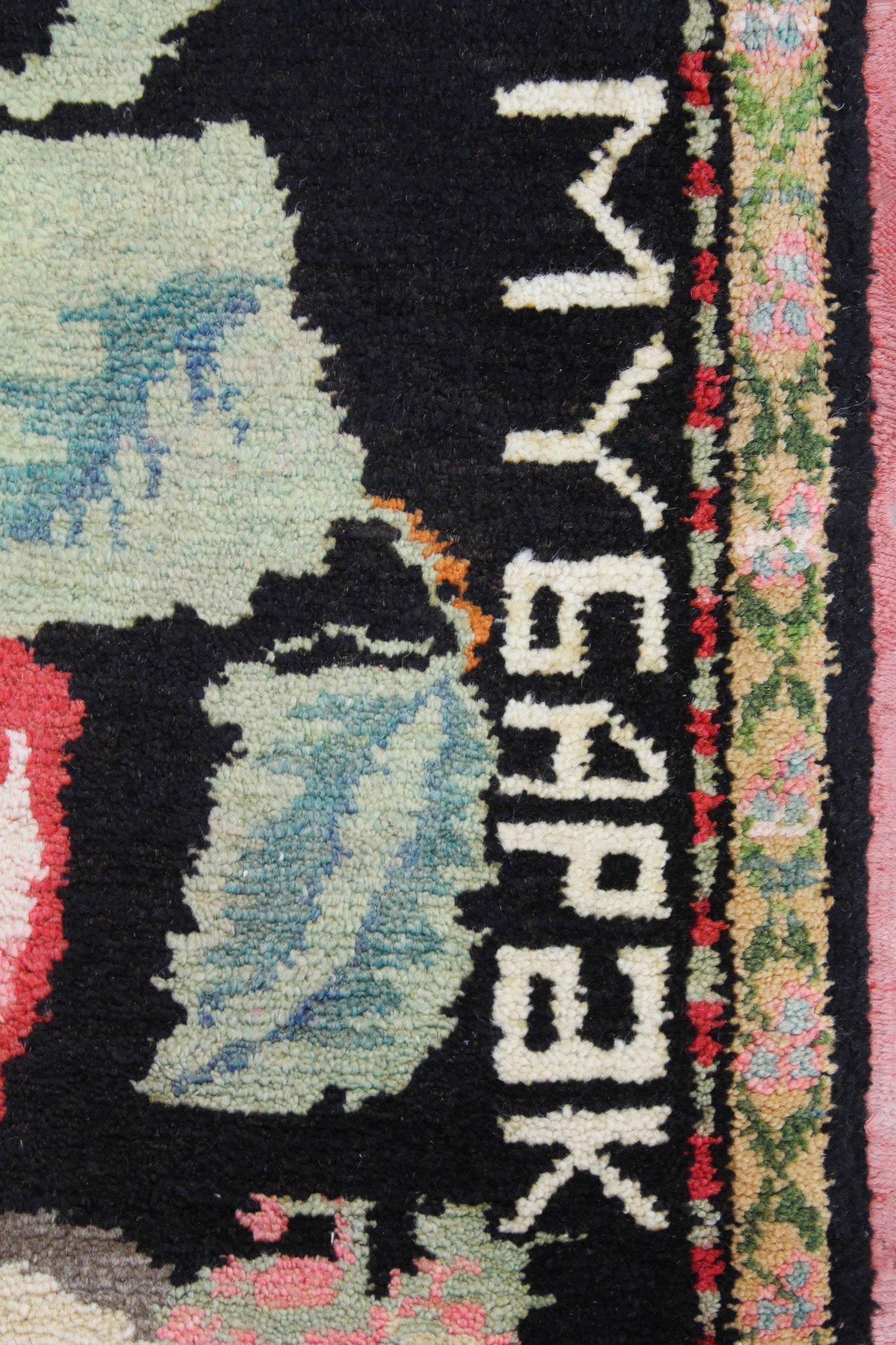 Vintage Pictoral Karabagh Handwoven Tribal Rug, J64548
