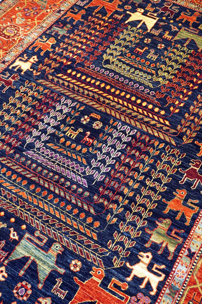 Qashqai Handwoven Tribal Rug, J64445