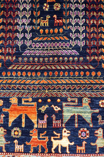 Qashqai Handwoven Tribal Rug, J64445