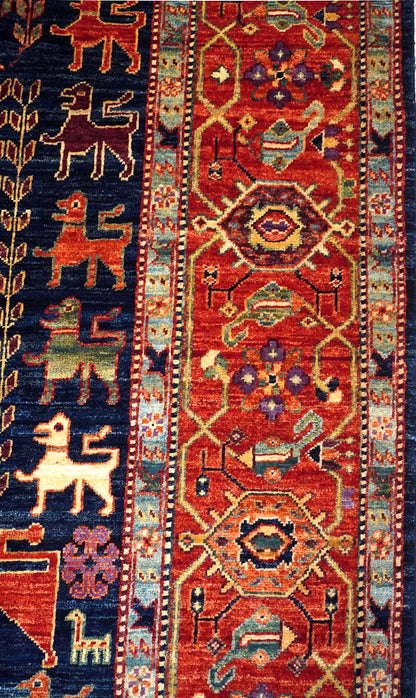 Qashqai Handwoven Tribal Rug, J64445
