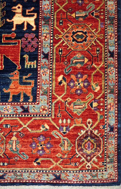 Qashqai Handwoven Tribal Rug, J64445