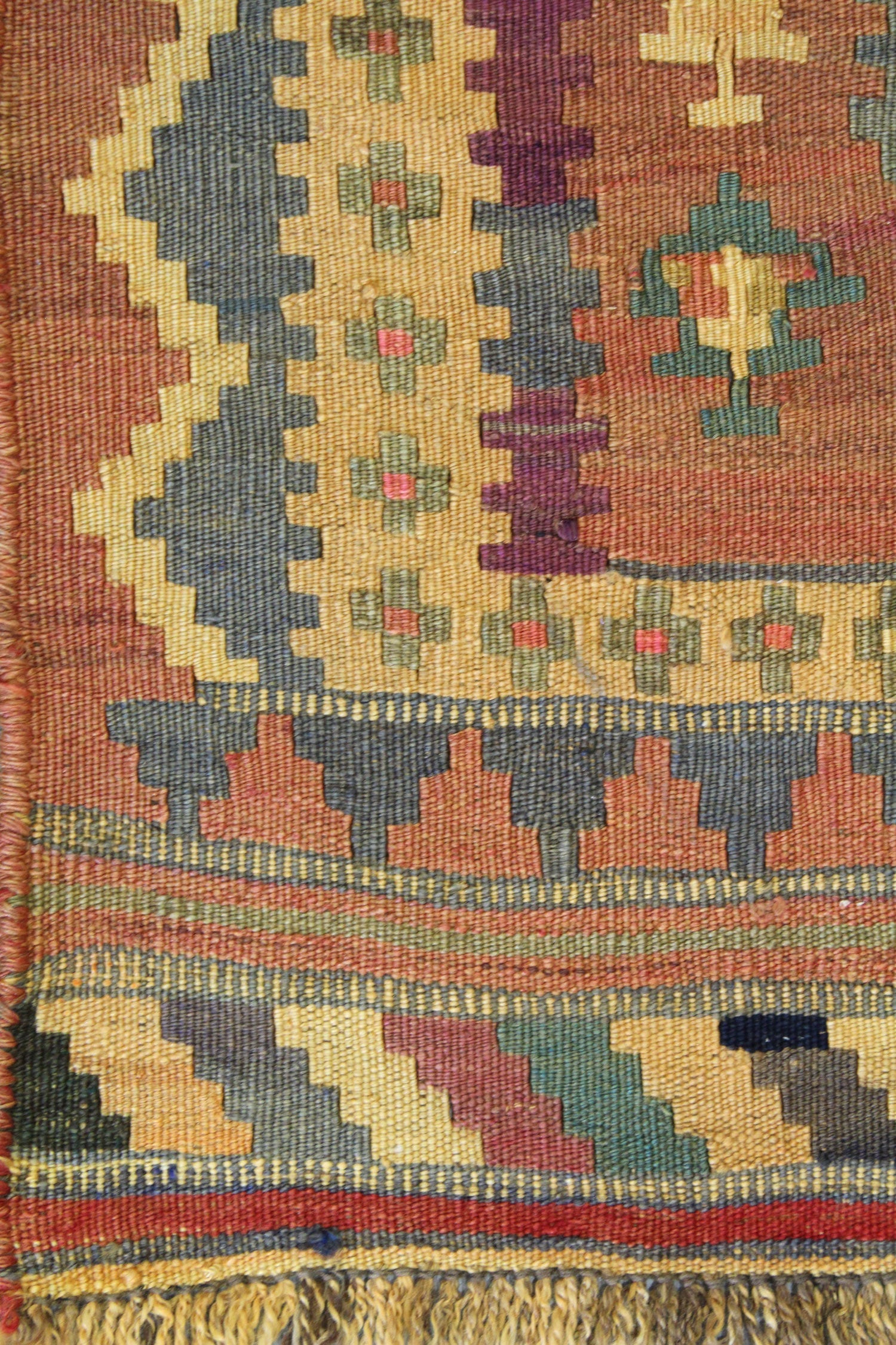 Vintage Qashqai Kilim Handwoven Tribal Rug, J65250
