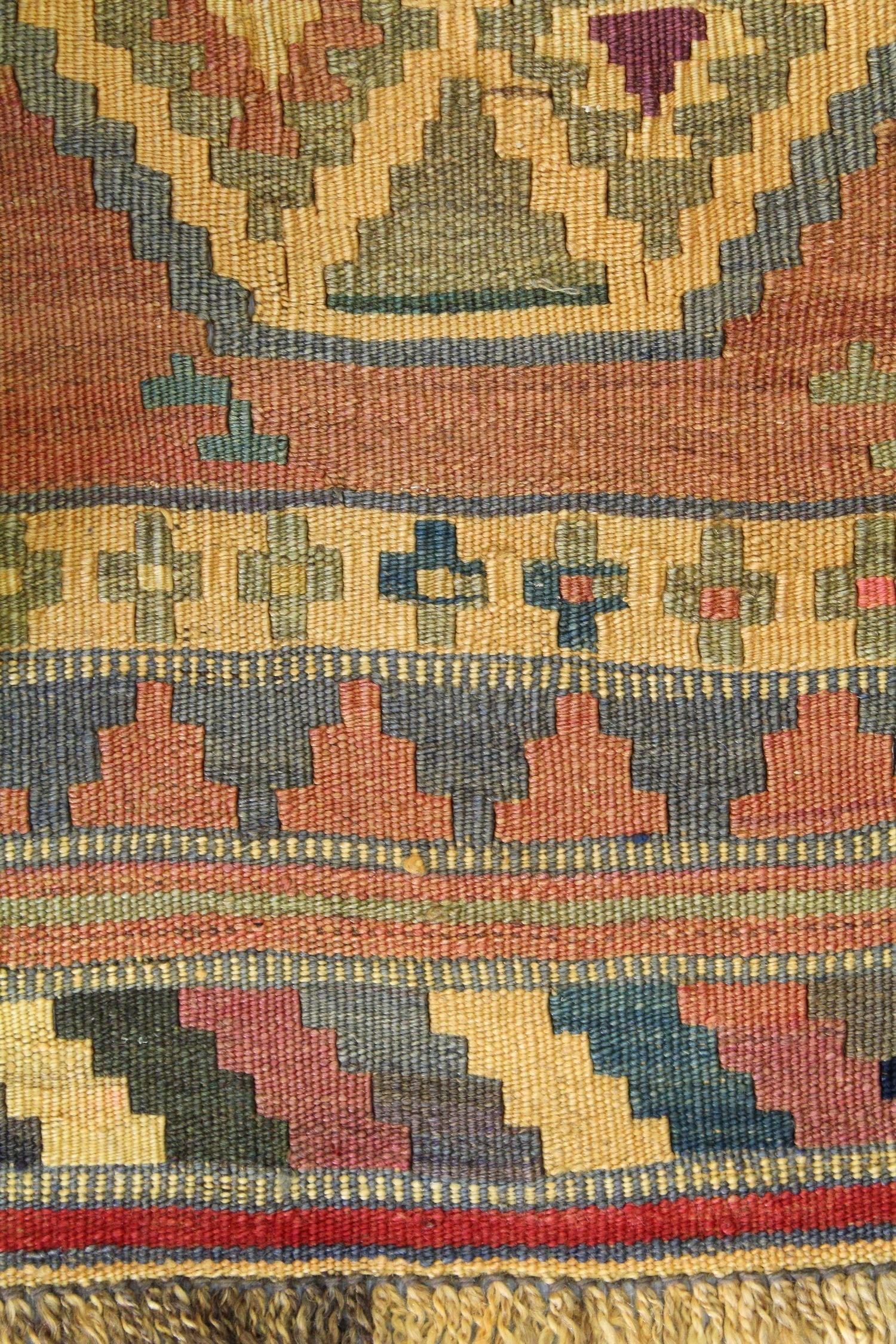 Vintage Qashqai Kilim Handwoven Tribal Rug, J65250