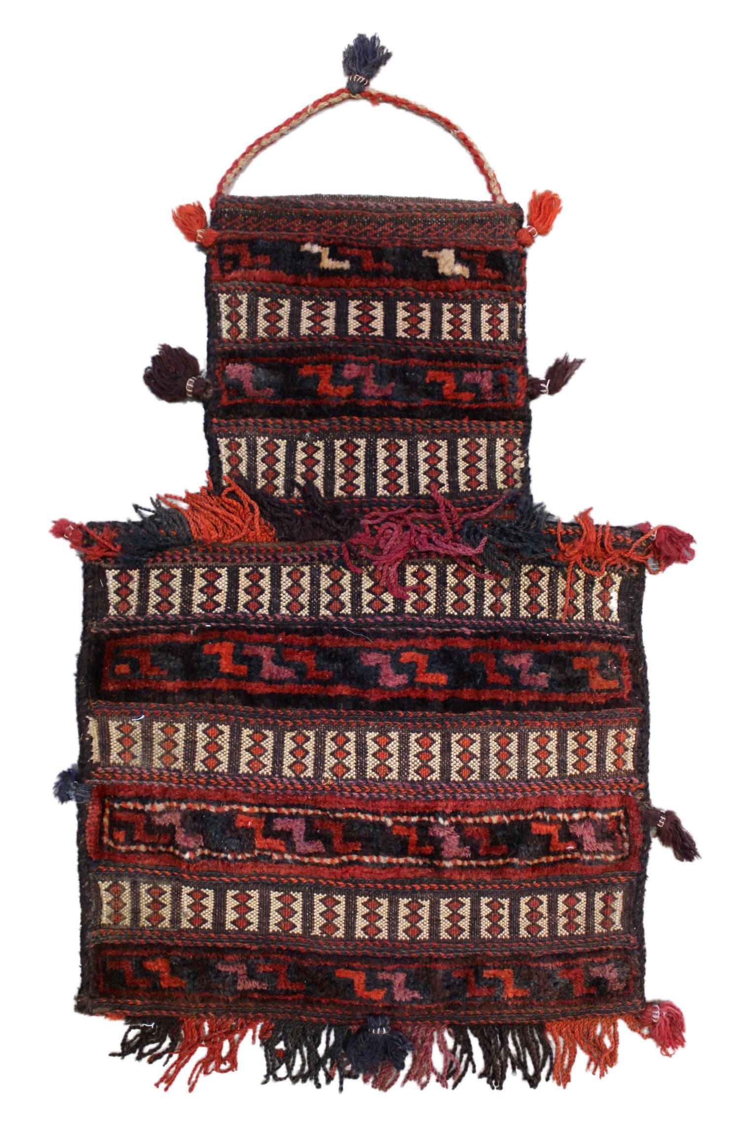 Vintage Salt Bag Handwoven Tribal Rug