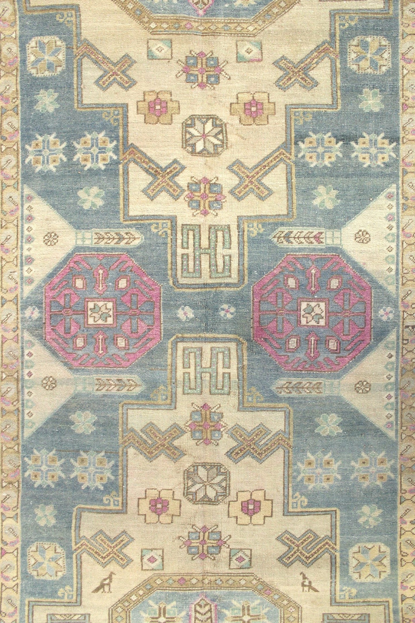 Vintage Shirvan Handwoven Tribal Rug, J68469