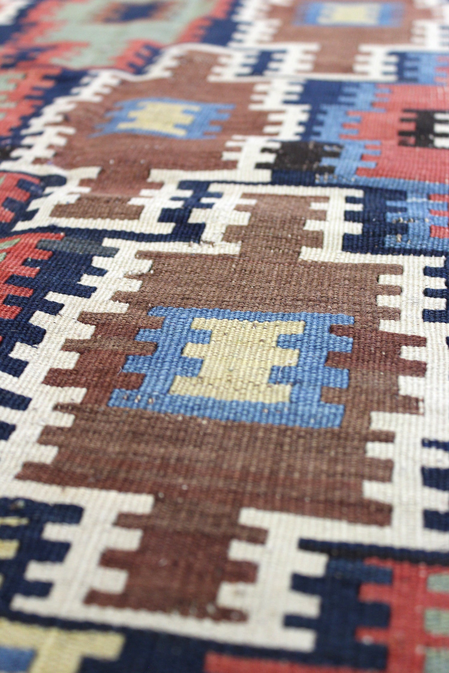 Vintage Shirvan Kilim Handwoven Tribal Rug, J67513