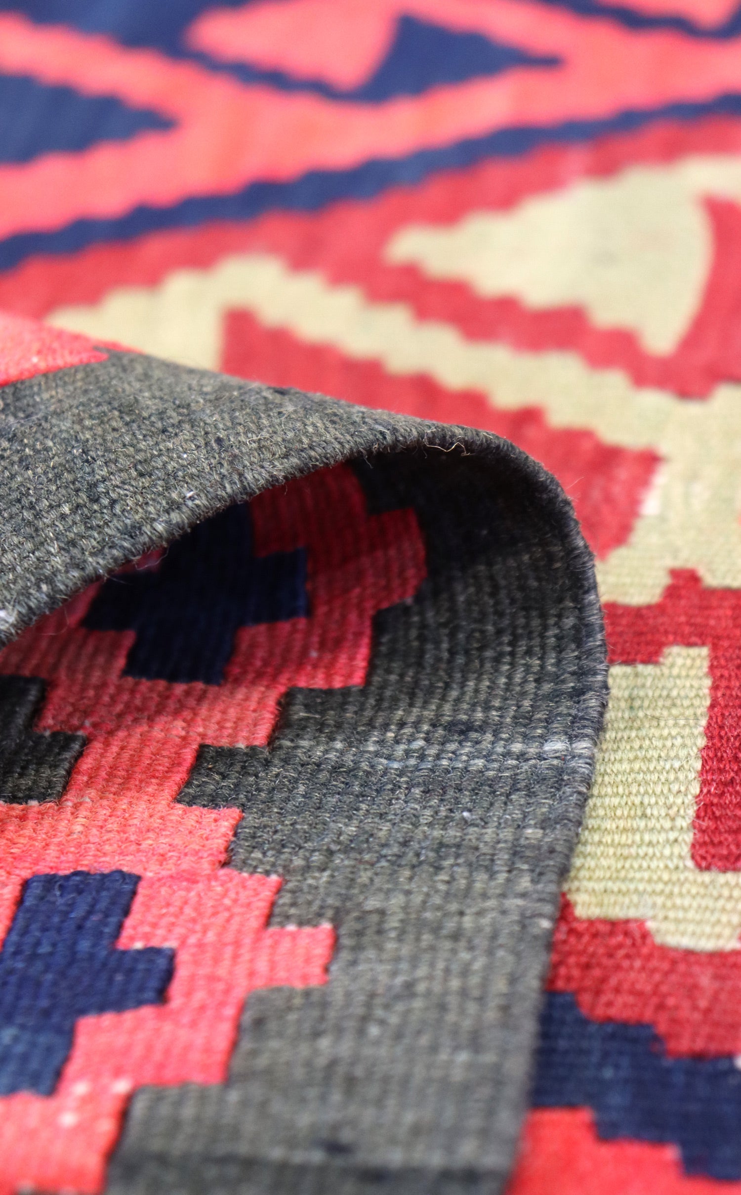 Vintage Shirvan Kilim Handwoven Tribal Rug, J67871
