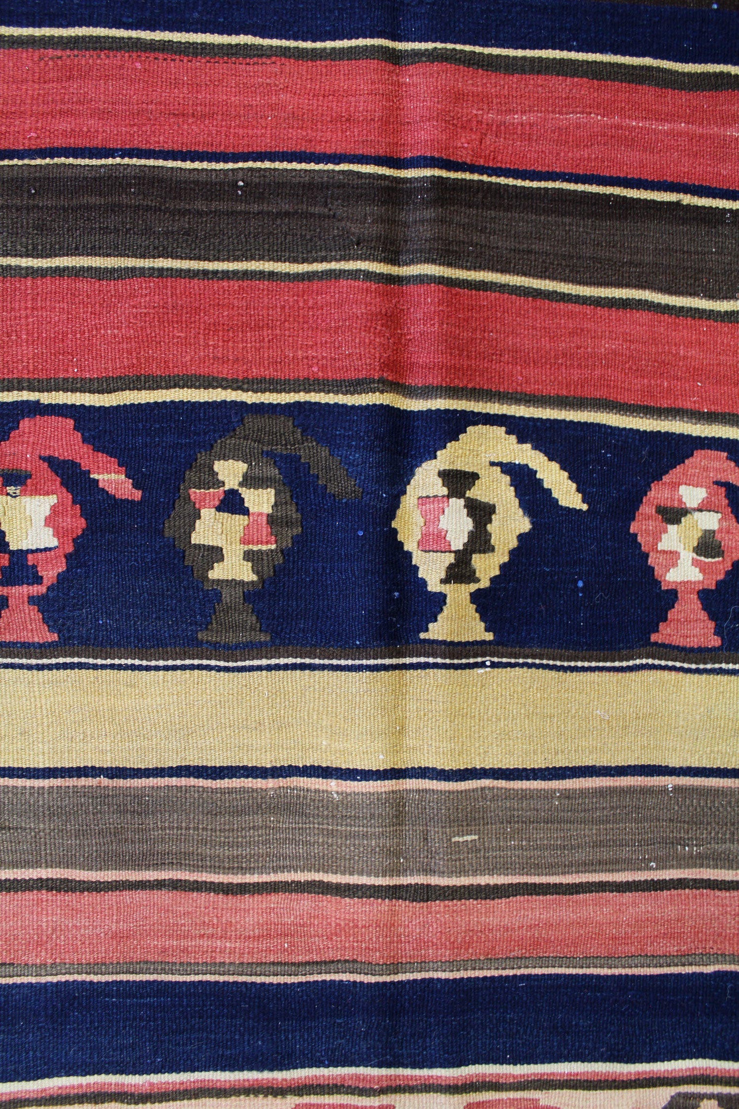Vintage Shrivan Kilim Handwoven Tribal Rug, J63346