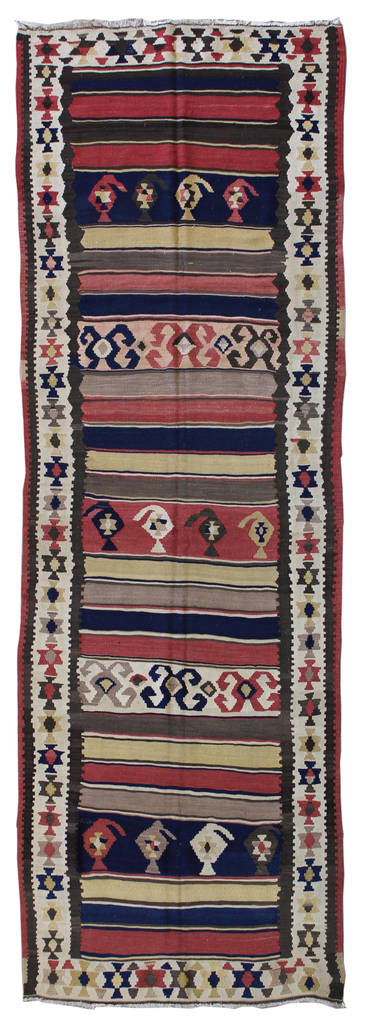Vintage Shrivan Kilim Handwoven Tribal Rug