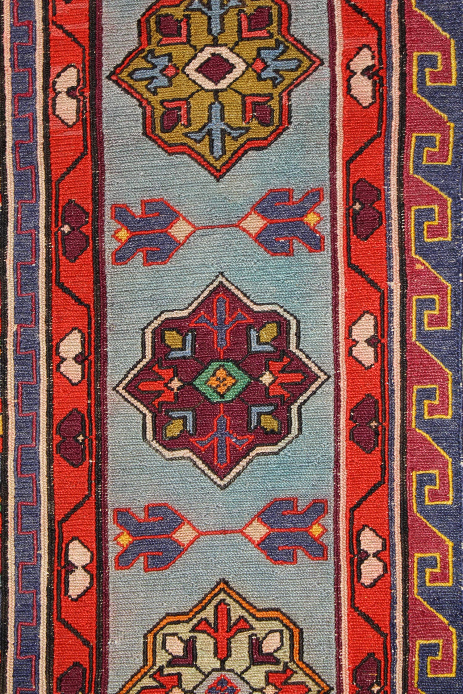 Vintage Soumak Handwoven Tribal Rug, J63008