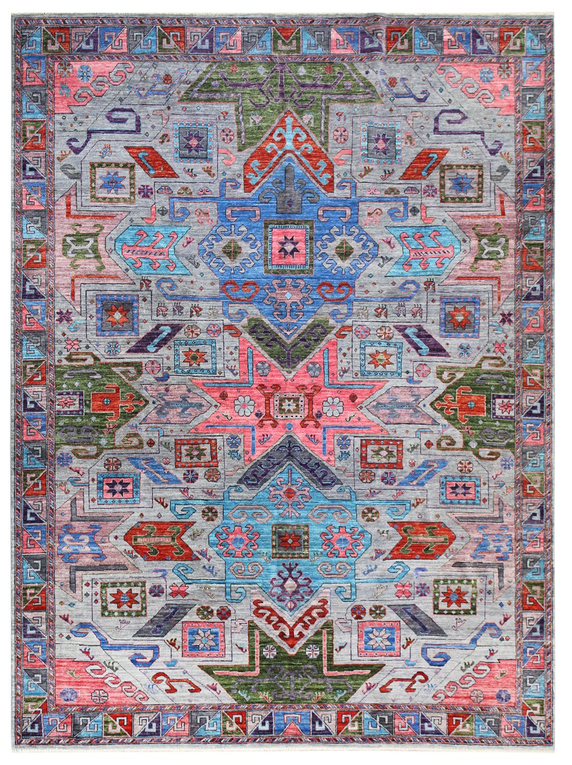 Star Kazak Handwoven Tribal Rug