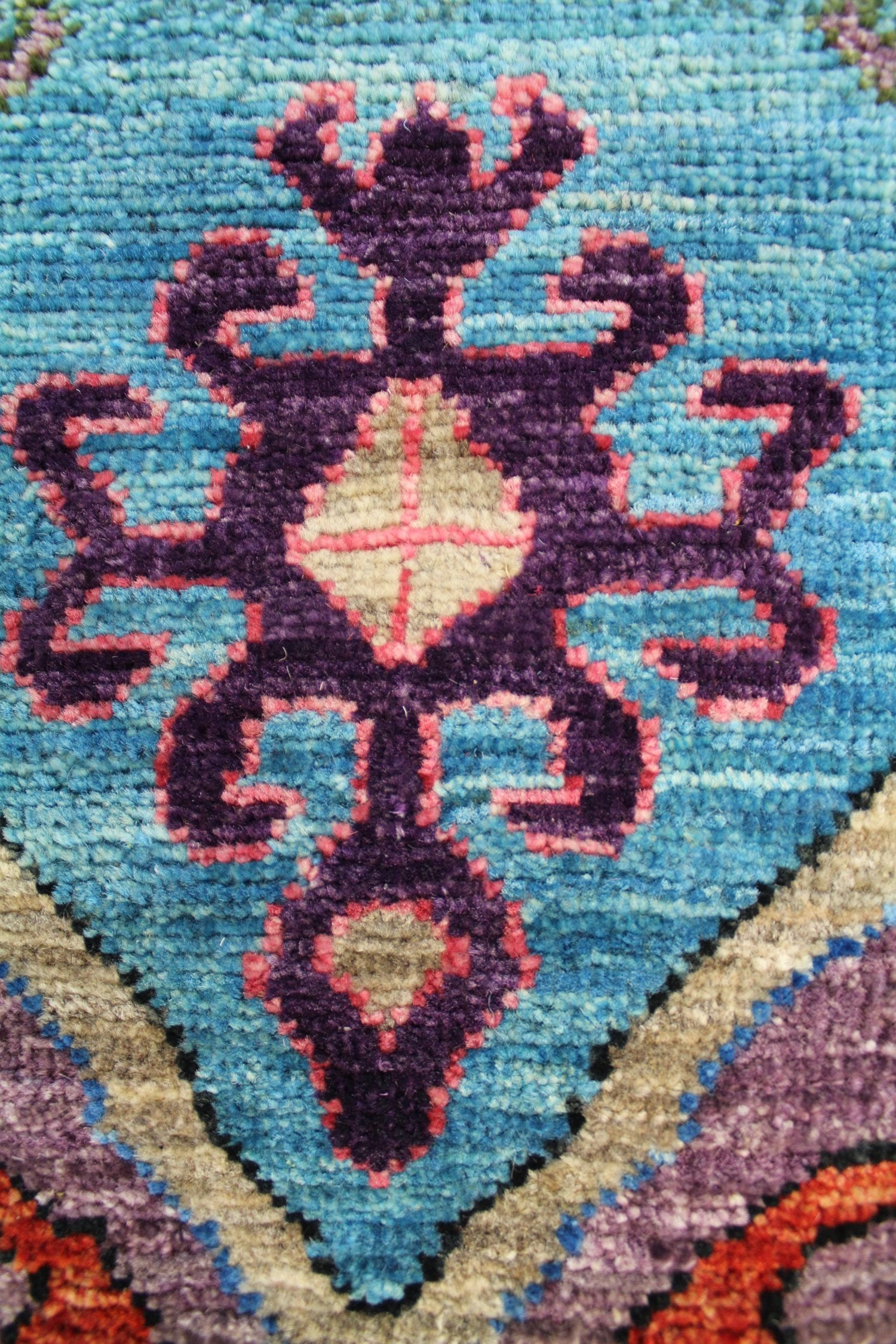 Star Kazak Handwoven Tribal Rug, J60955