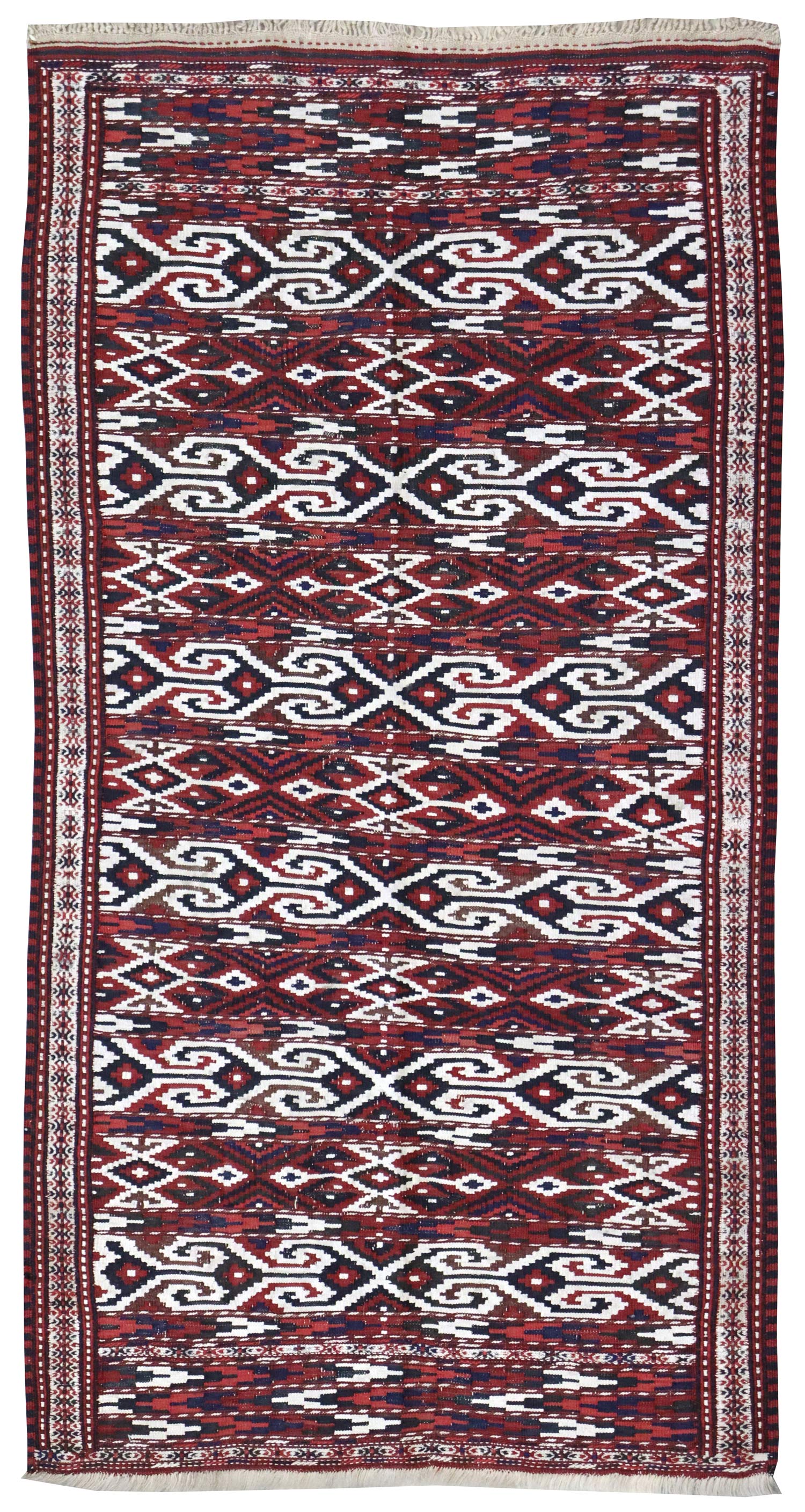Vintage Turkmen Kilim Handwoven Tribal Rug