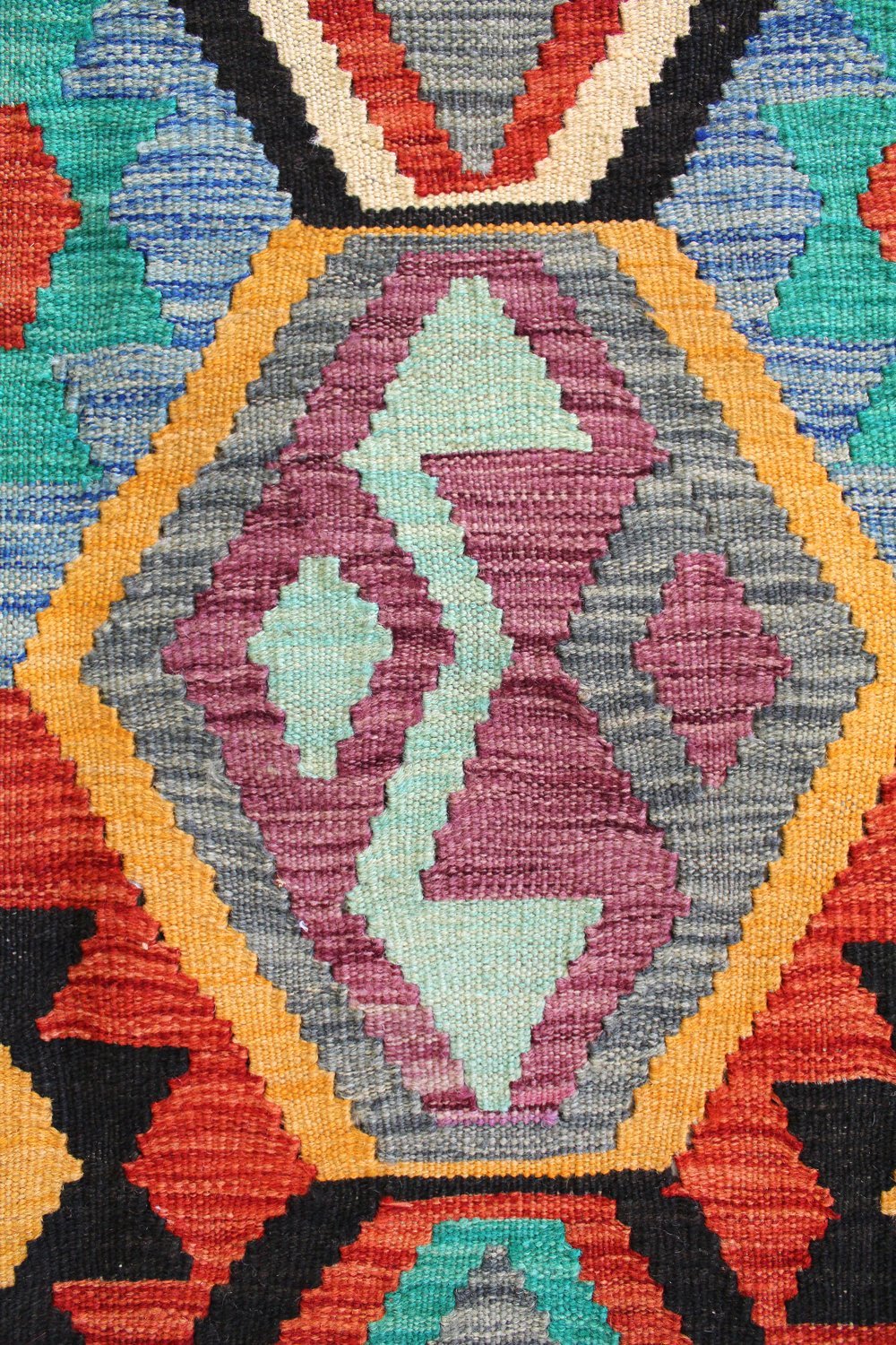 Uzbek Handwoven Tribal Rug, J59984
