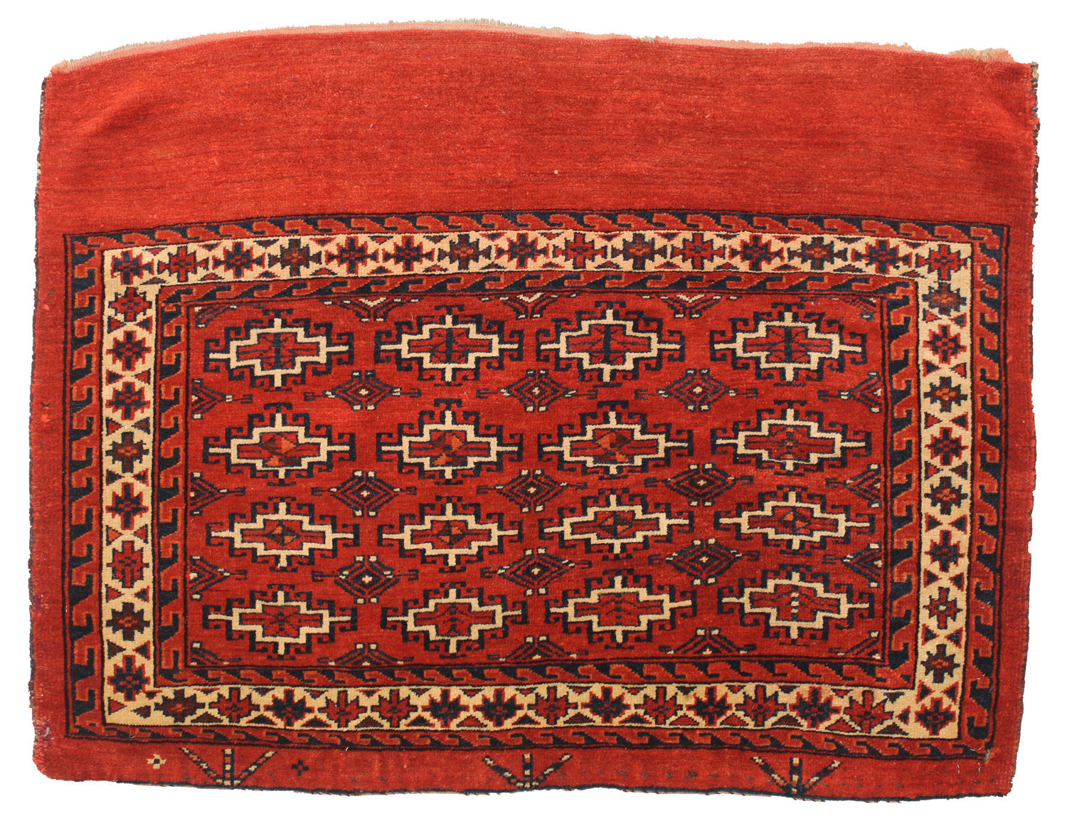 Antique Yomud Torba Handwoven Tribal Rug